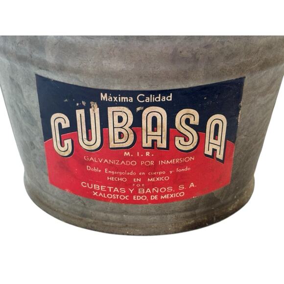 Cubasa 5 INCH Galvanized Steel Bucket PAIL Farm Architectural 3 Liter Vintage - Picture 5 of 8
